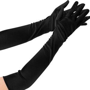 Long Black Gloves Opera 50cm Costume Accessory main image 0